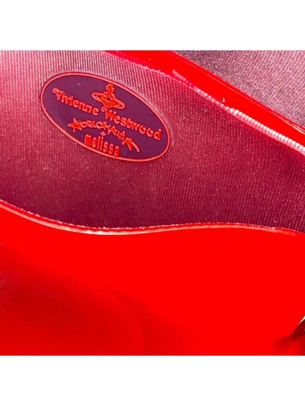 NWOT Vivienne Westwood x Melissa Rain Boots Women’s Size 8, Red, Made in Brazil - Picture 7 of 10